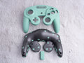 Teal and Silver - Custom Painted GameCube Controller Shells