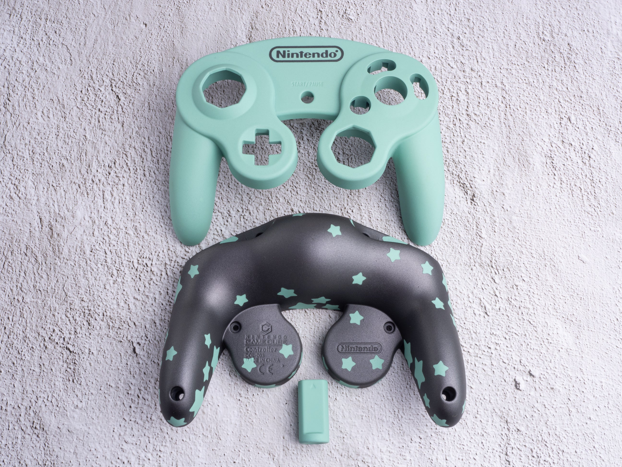 Teal and Silver - Custom Painted GameCube Controller