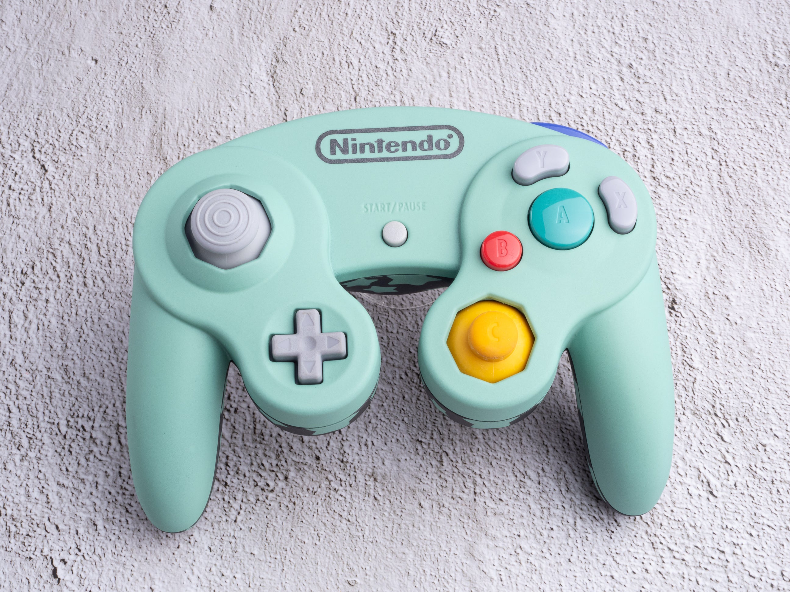 Teal and Silver - Custom Painted GameCube Controller