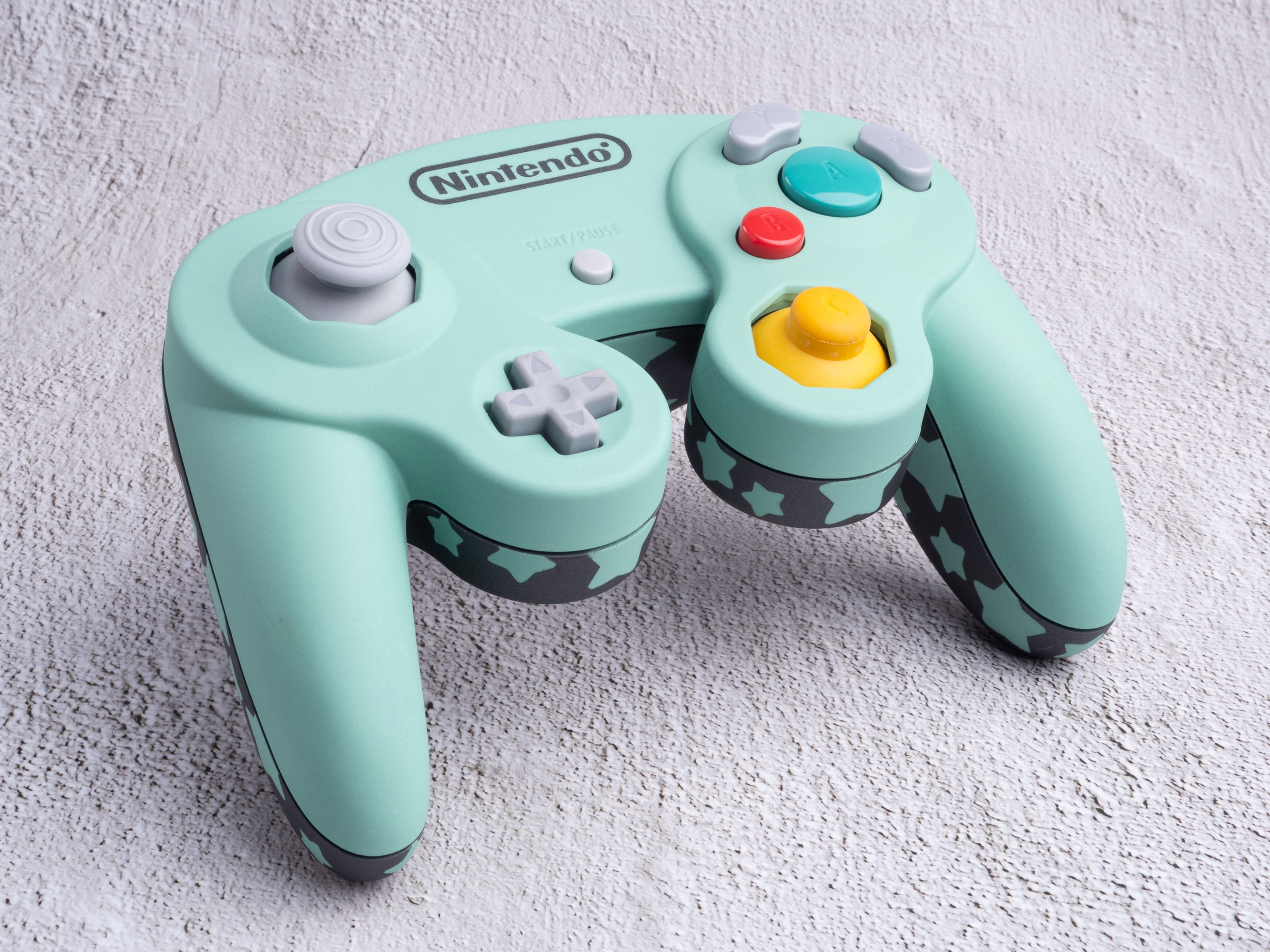Teal and Silver - Custom Painted GameCube Controller