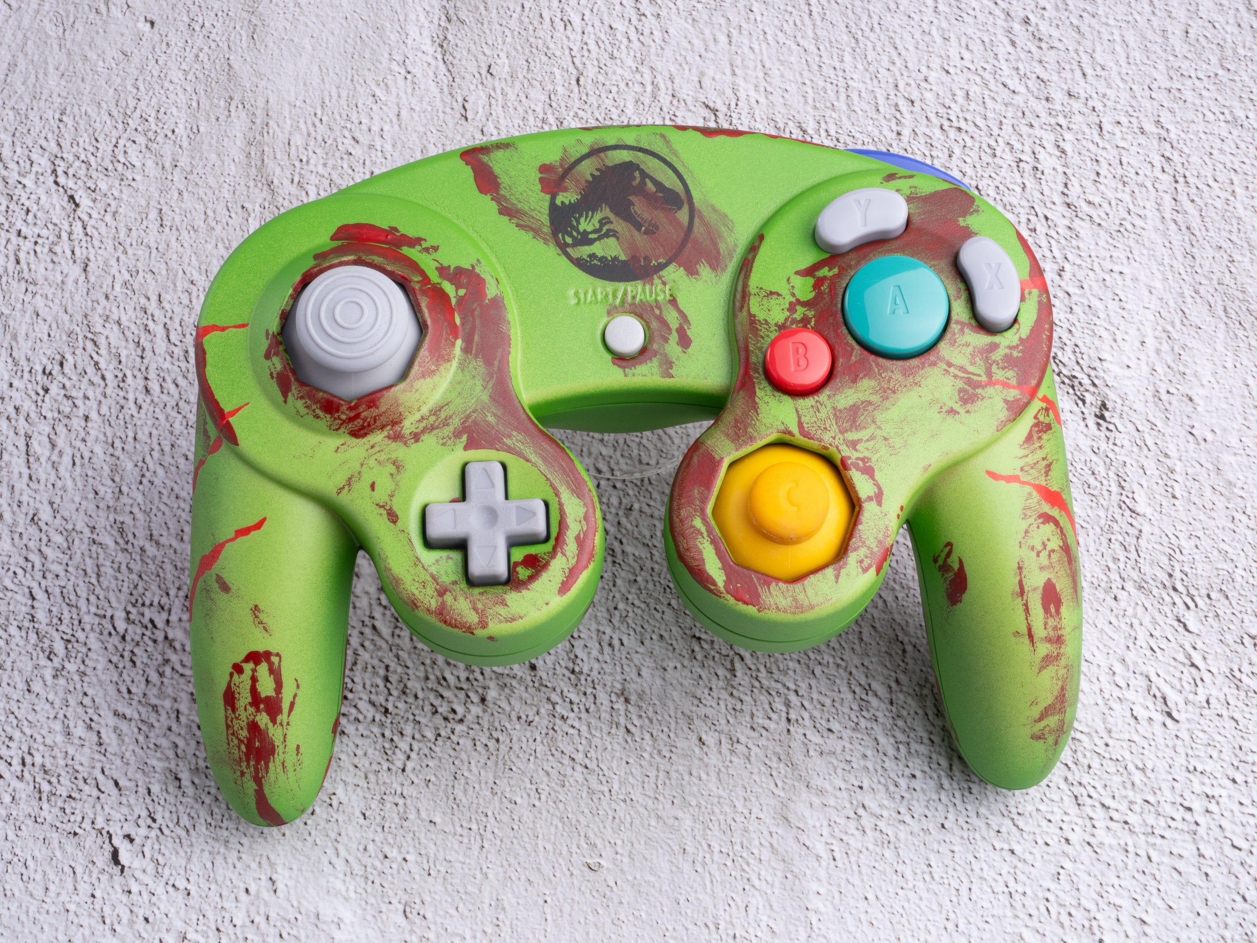 Jurassic Park - Custom Painted GameCube Controller