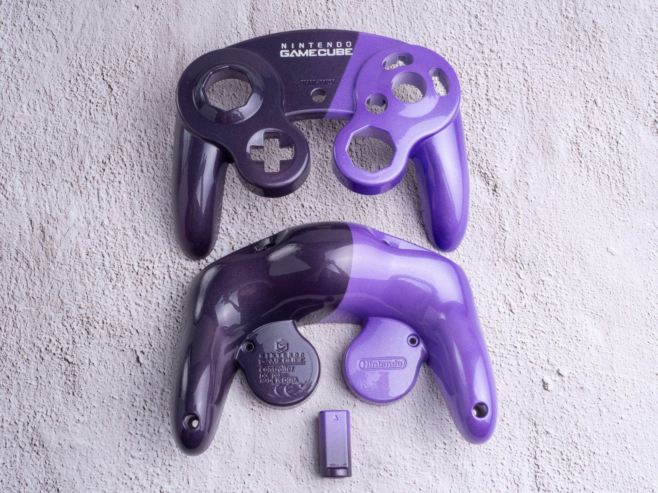 Dual Purple - Custom Painted GameCube Controller