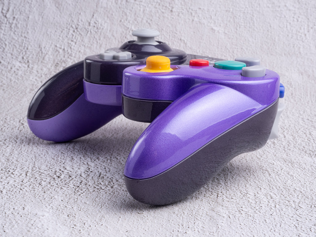 Dual Purple - Custom Painted GameCube Controller