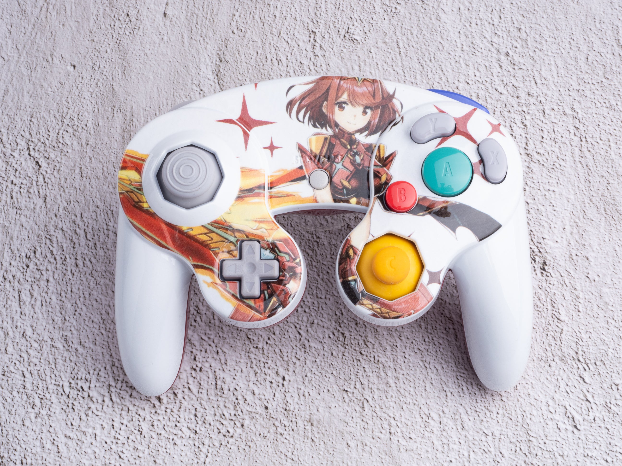 Pyra - Custom Painted GameCube Controller