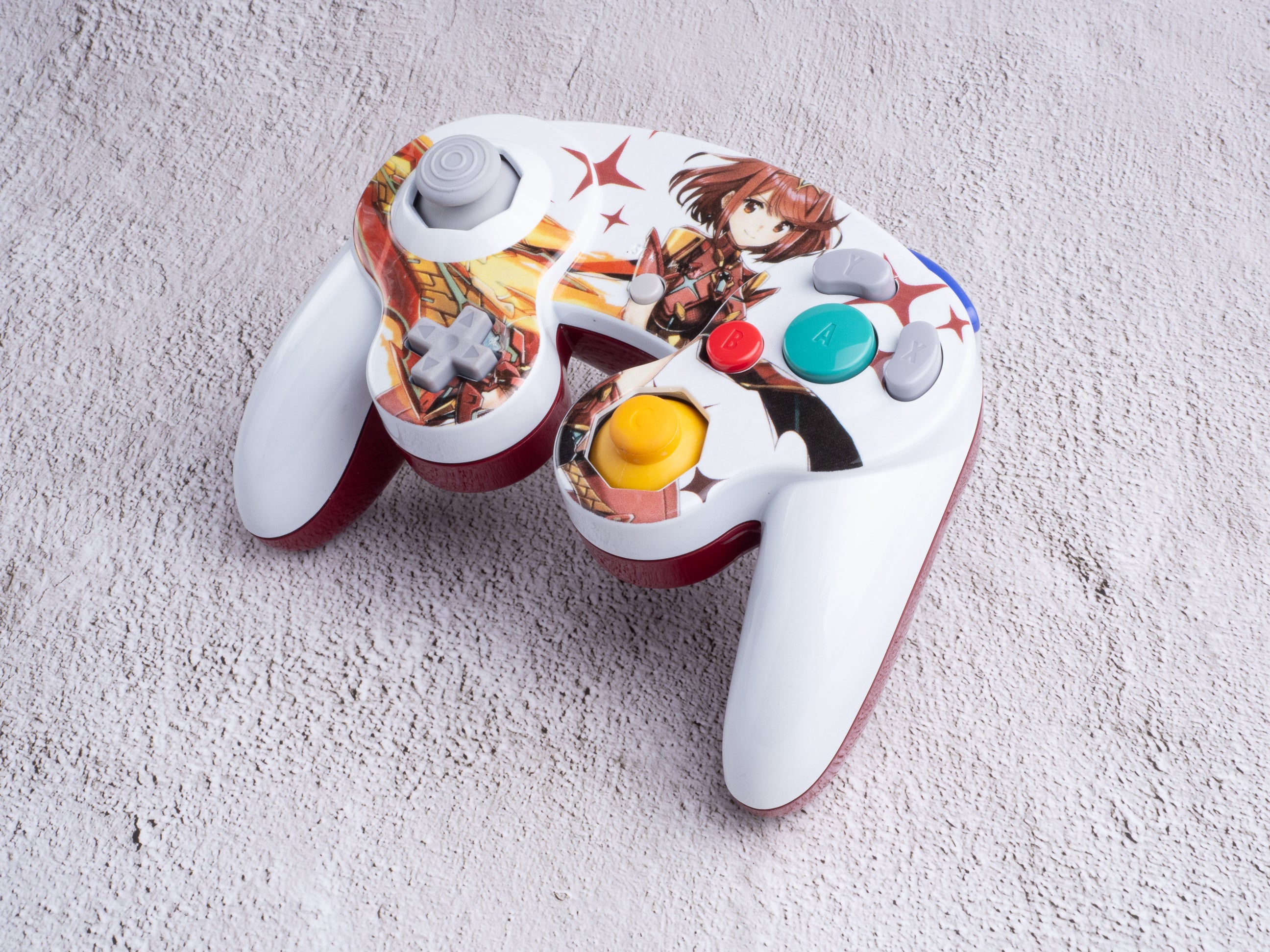 Pyra - Custom Painted GameCube Controller