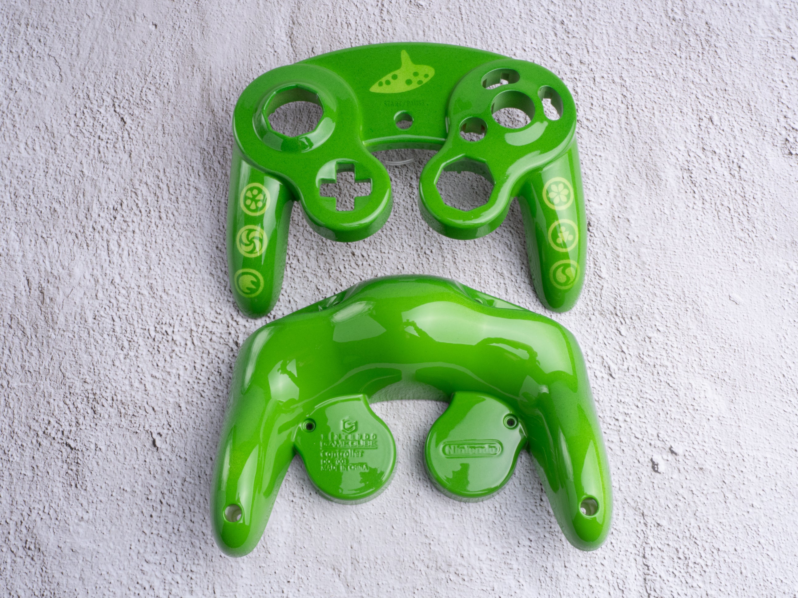 Ocarina of Time - Custom Painted GameCube Controller Shells