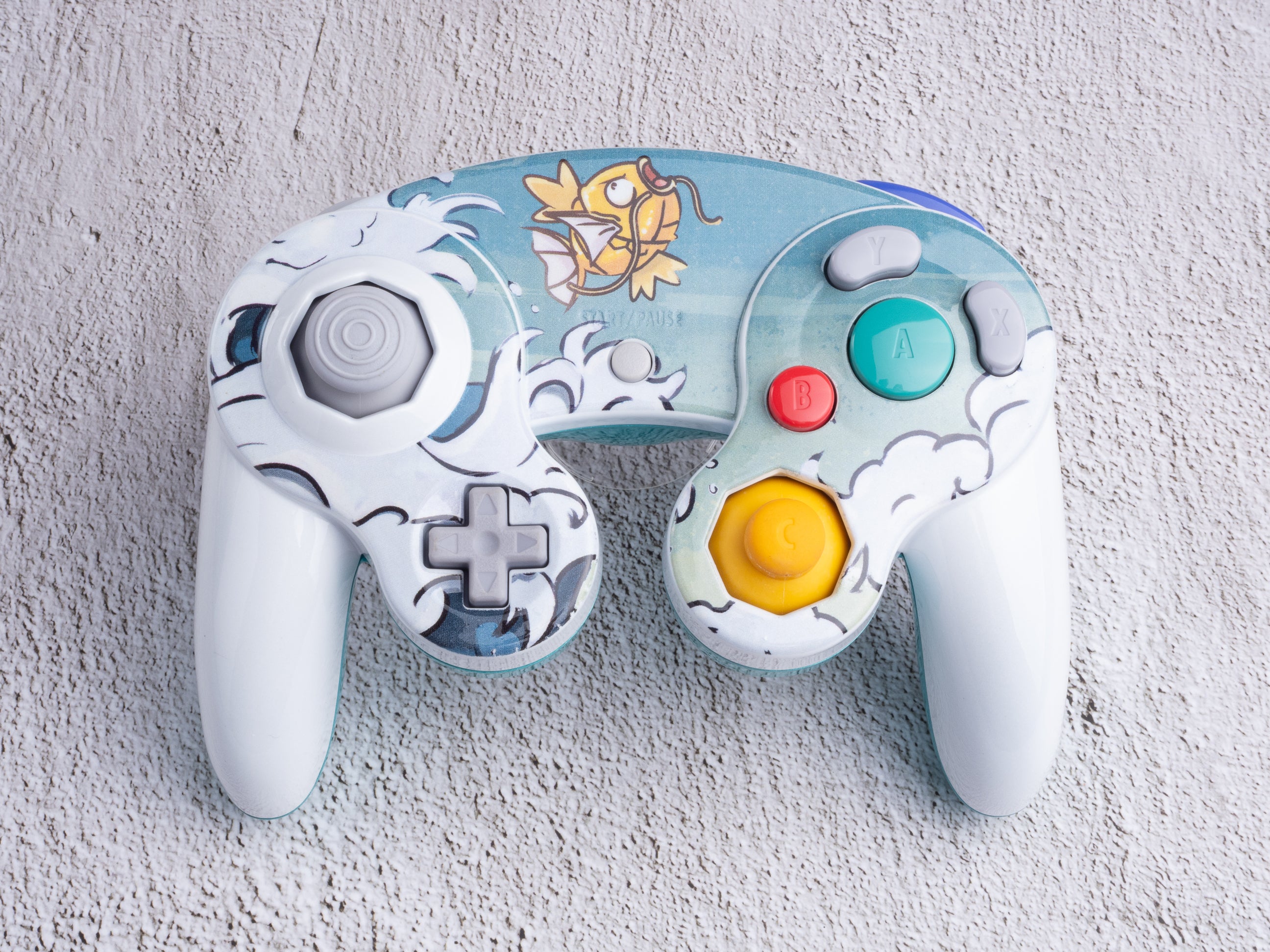 Magikarp - Custom Painted GameCube Controller Shells
