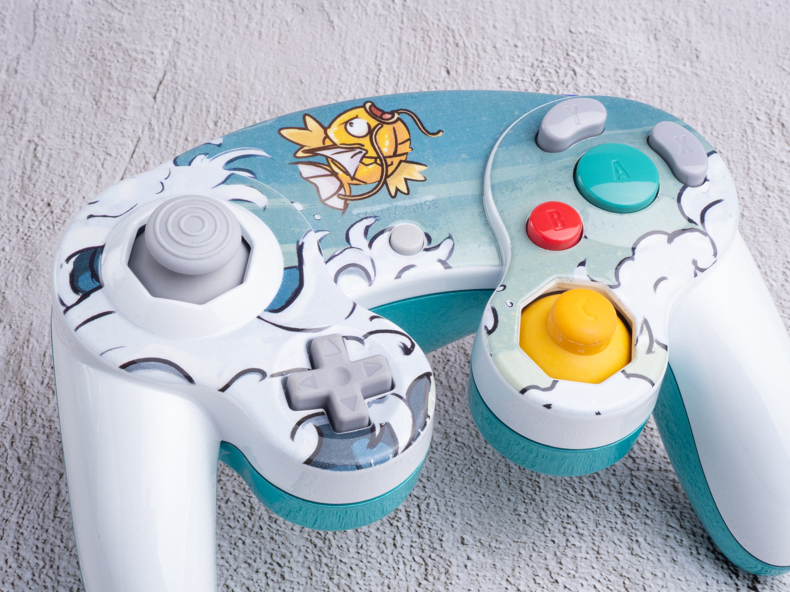 Magikarp - Custom Painted GameCube Controller Shells