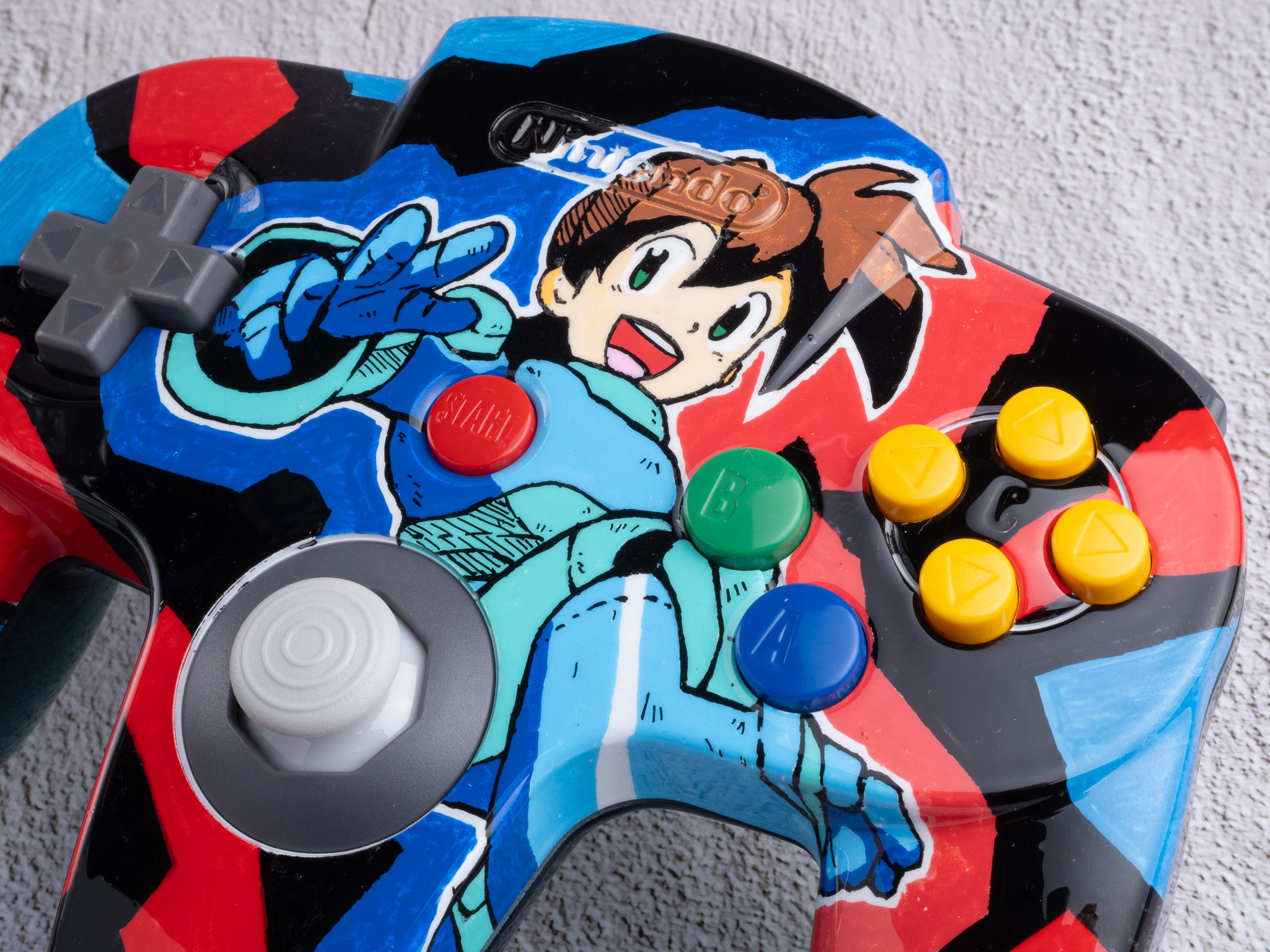 Megaman Legends - Custom Painted Nintendo 64 Controller