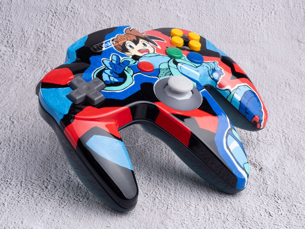 Megaman Legends - Custom Painted Nintendo 64 Controller