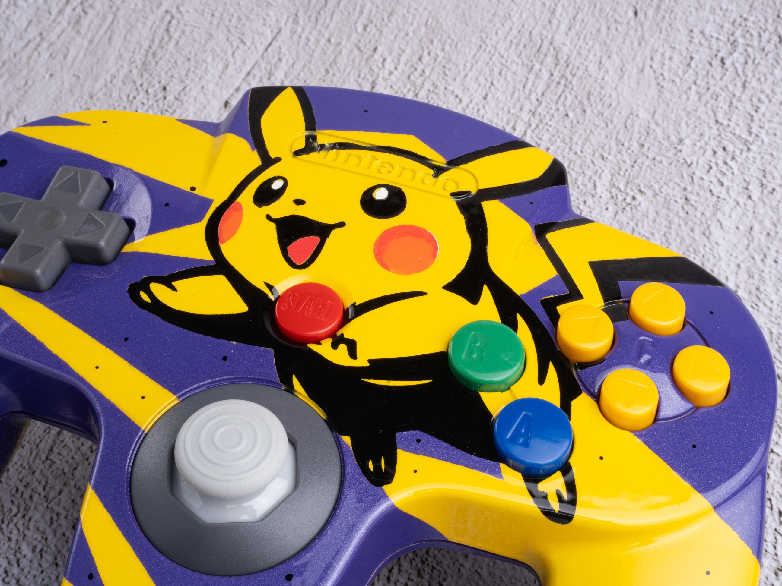 Pikachu - Custom Painted Nintendo 64 Controller