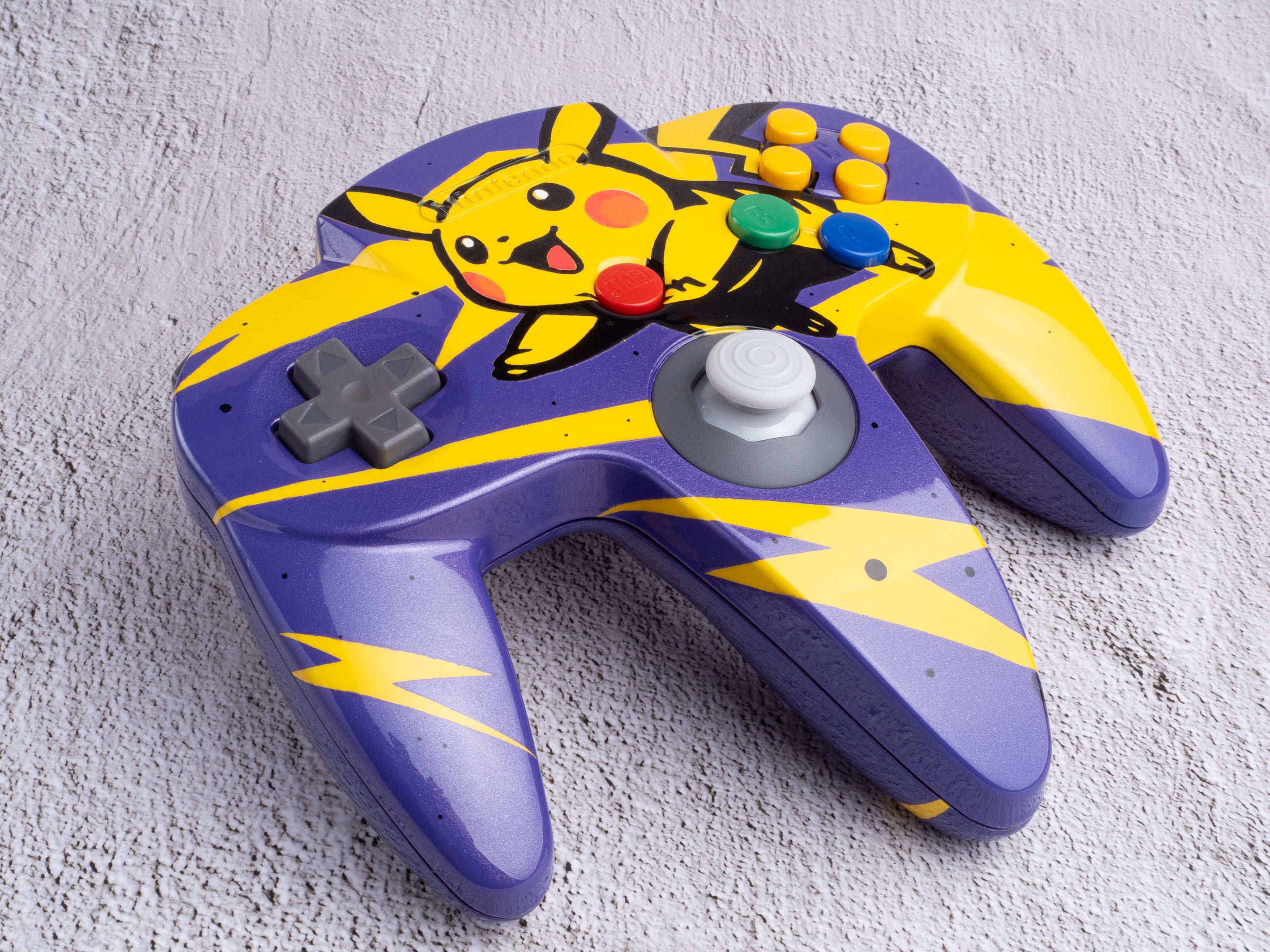 Pikachu - Custom Painted Nintendo 64 Controller