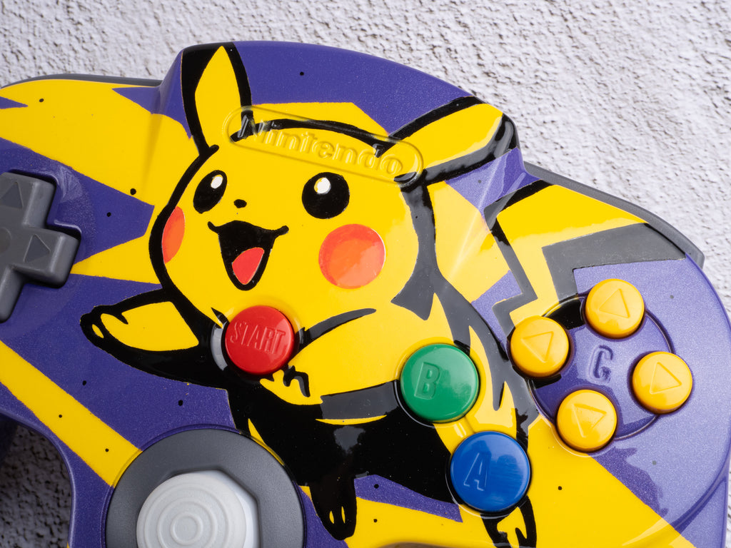Pikachu - Custom Painted Nintendo 64 Controller