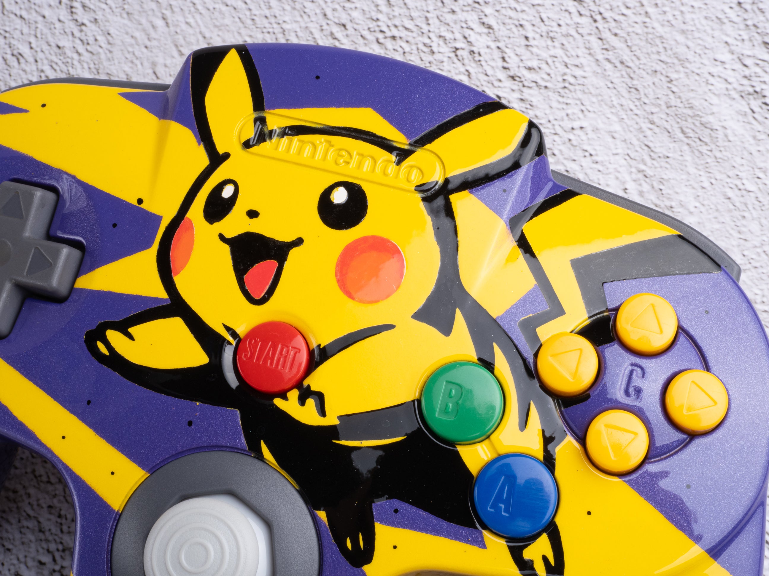 Pikachu - Custom Painted Nintendo 64 Controller