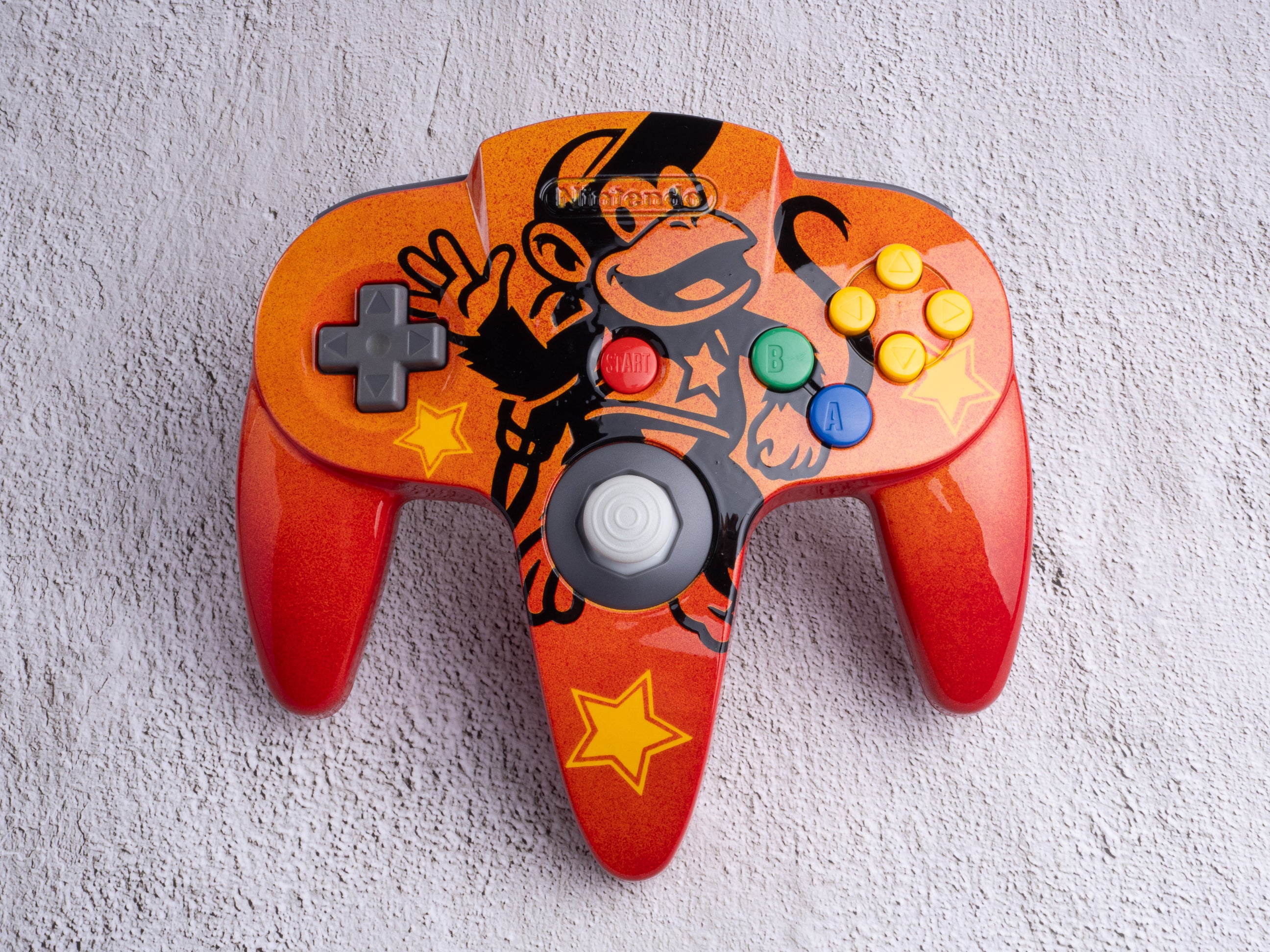 Diddy Kong - Custom Painted Nintendo 64 Controller