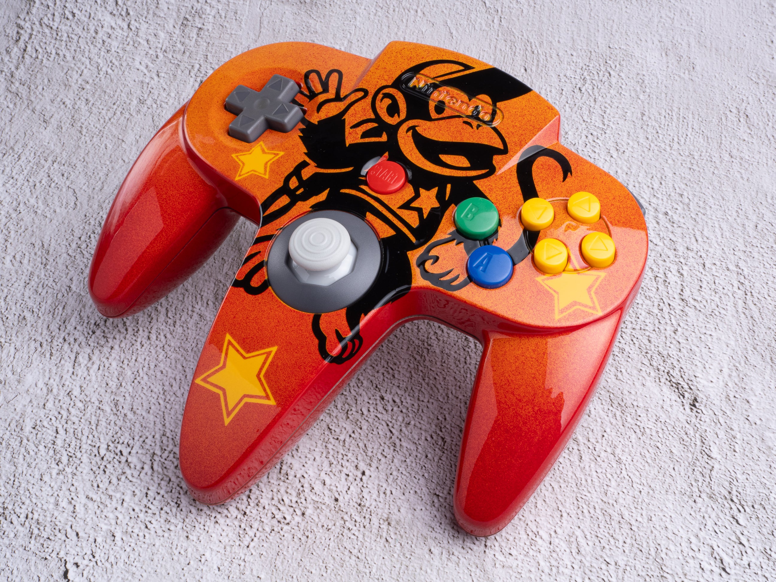 Diddy Kong - Custom Painted Nintendo 64 Controller