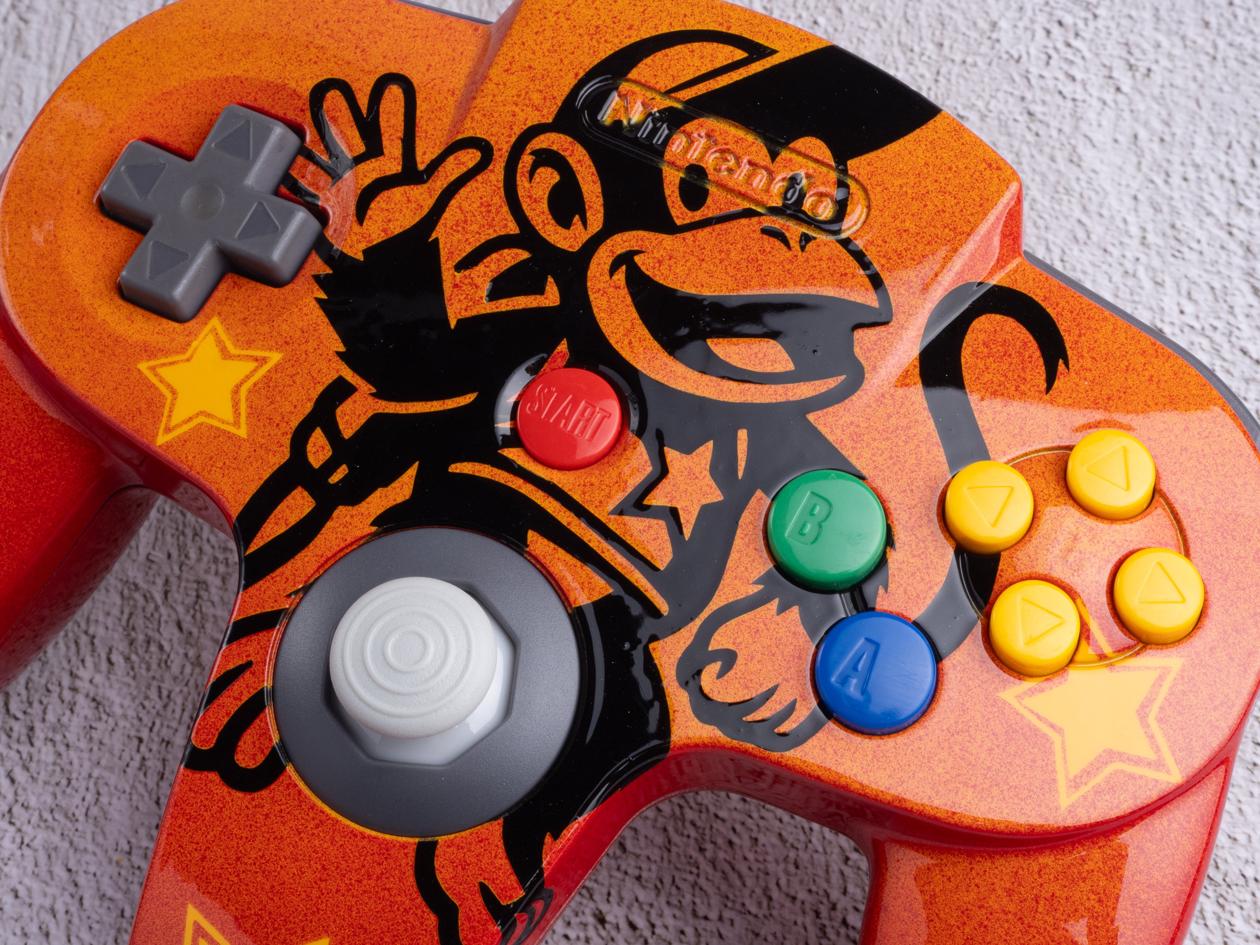 Diddy Kong - Custom Painted Nintendo 64 Controller