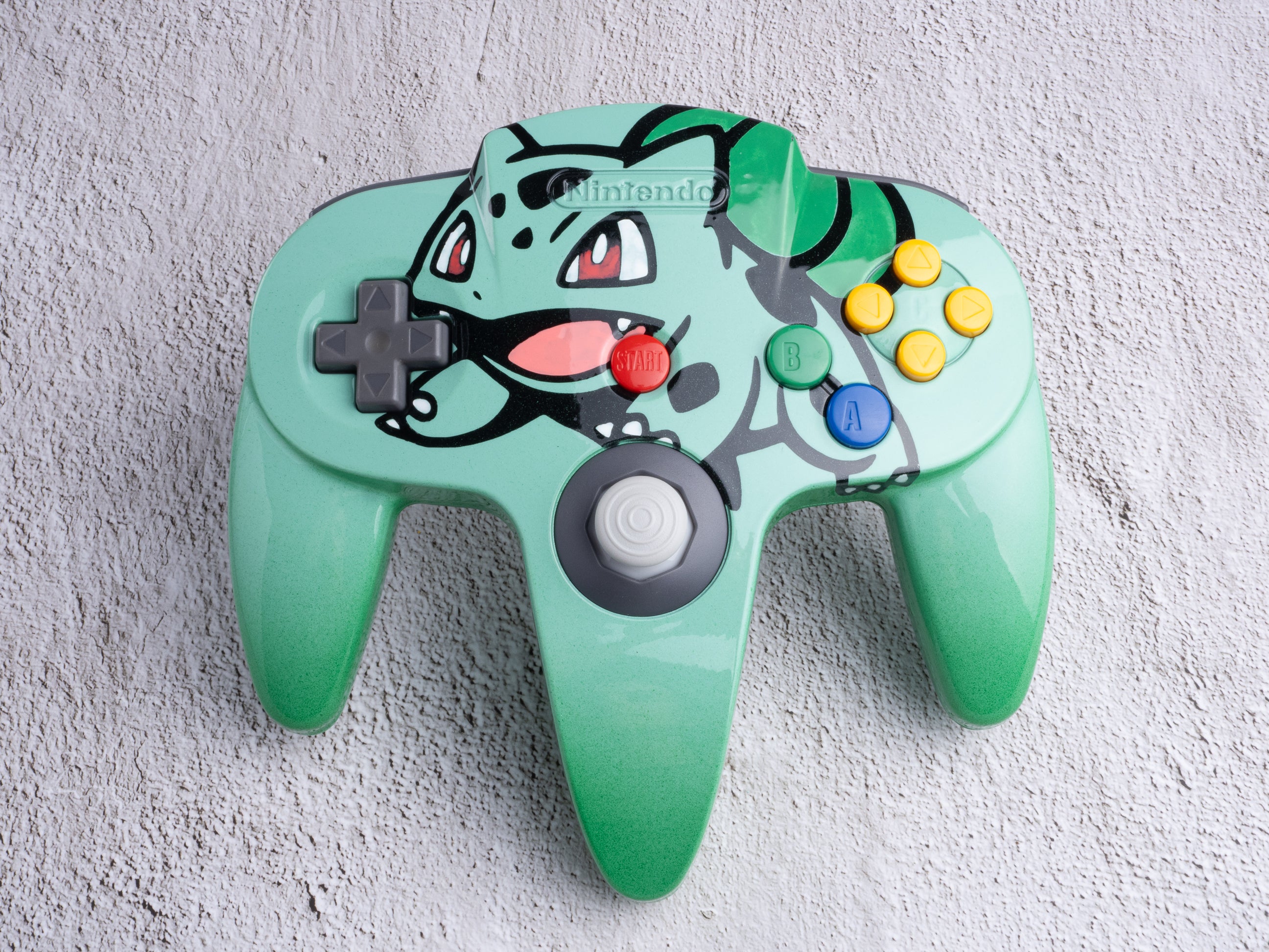 Bulbasaur - Custom Painted Nintendo 64 Controller