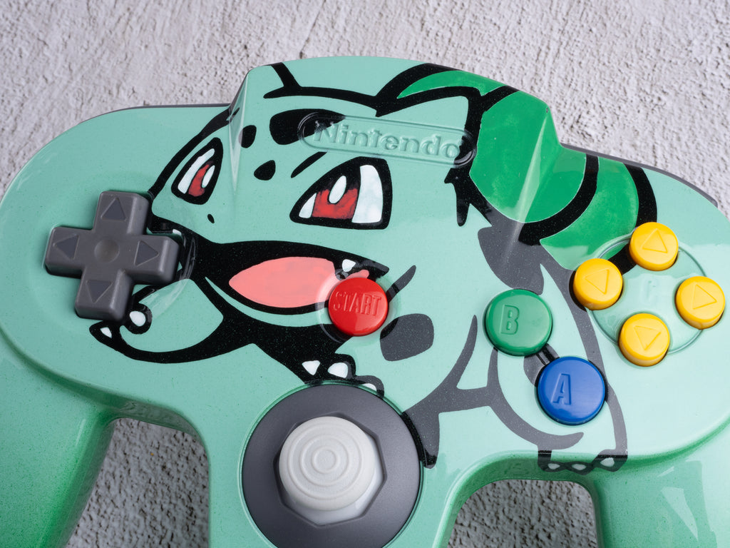 Bulbasaur - Custom Painted Nintendo 64 Controller