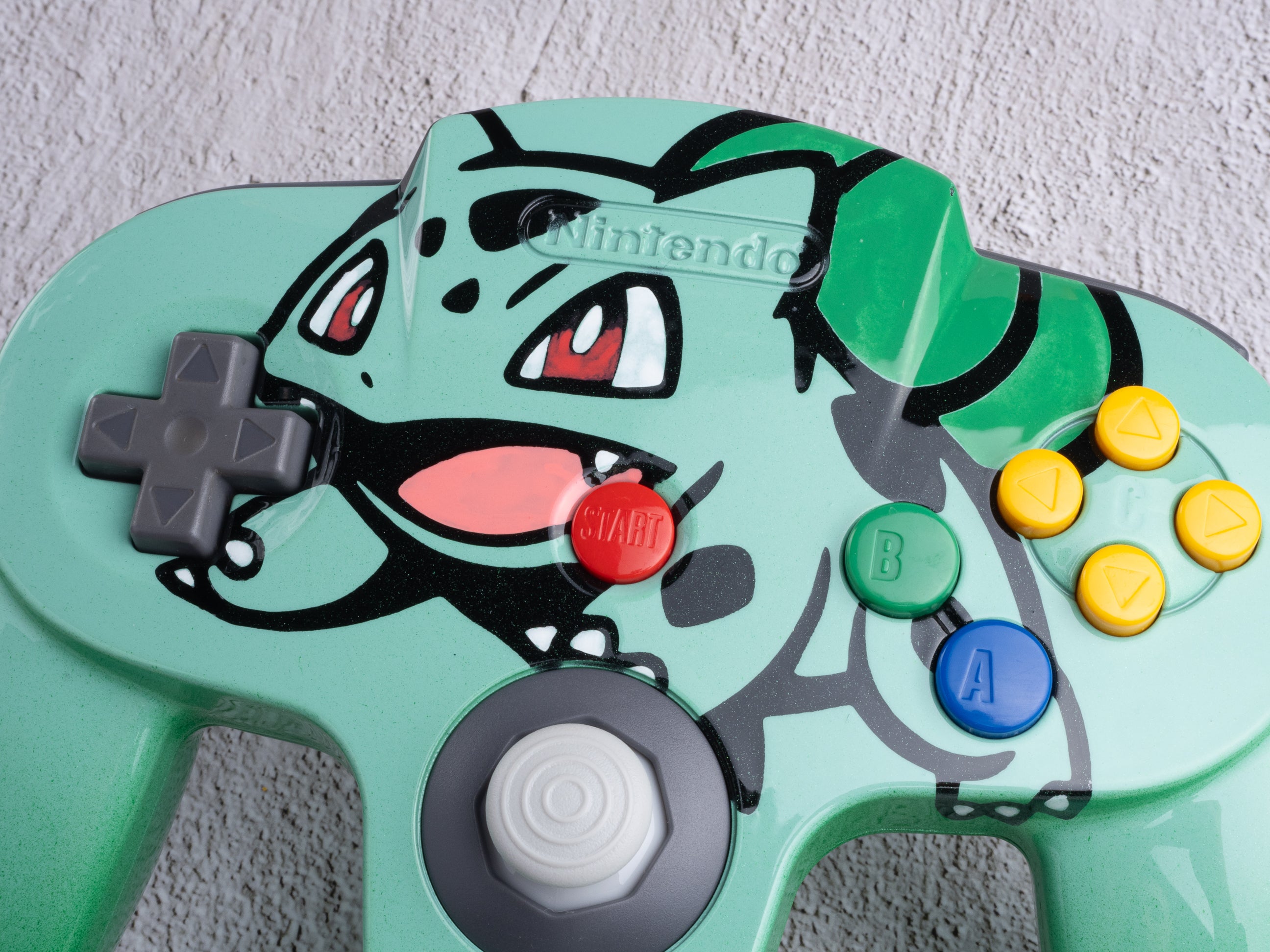 Bulbasaur - Custom Painted Nintendo 64 Controller
