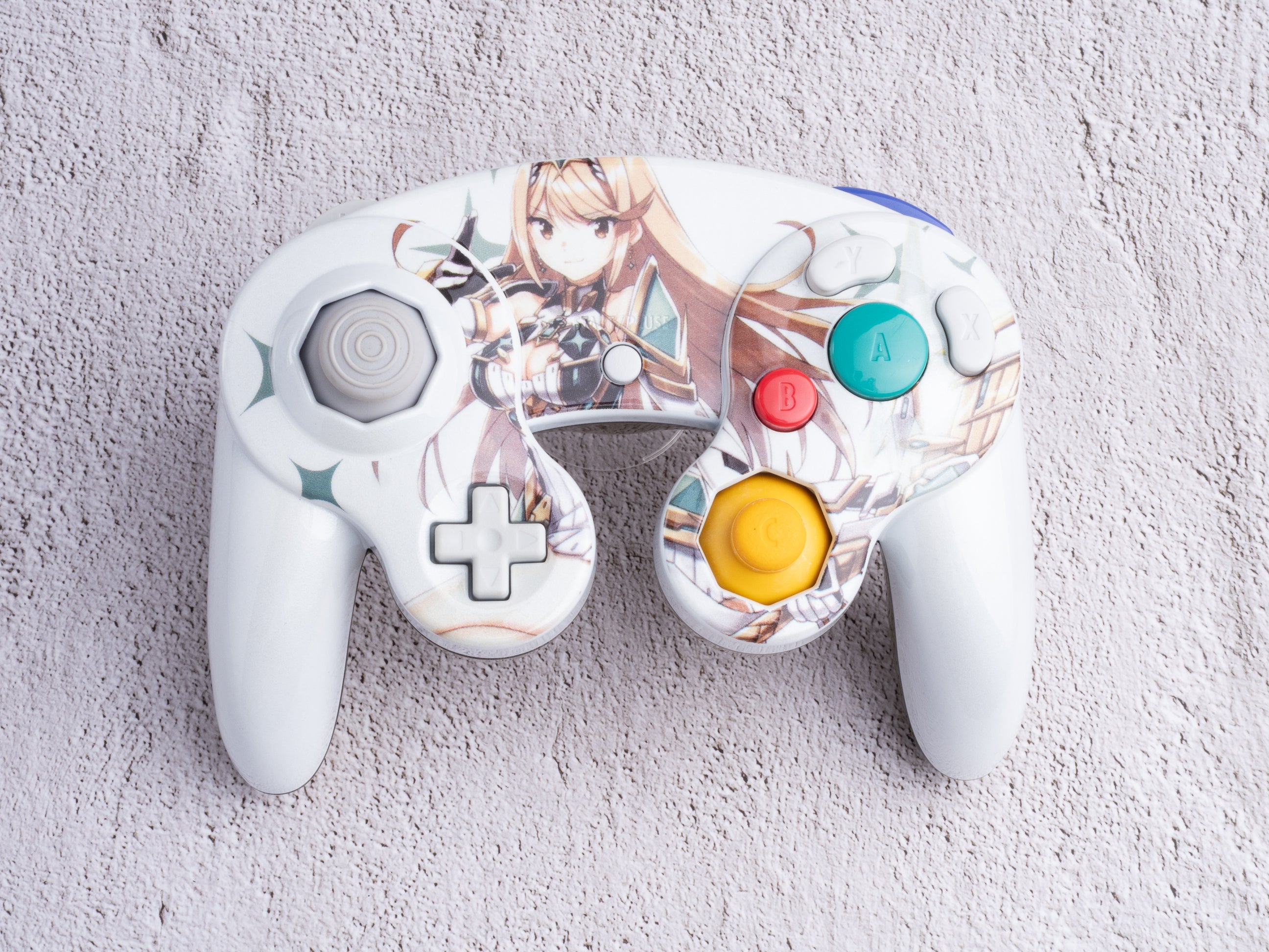 Mythra - Custom Painted GameCube Controller