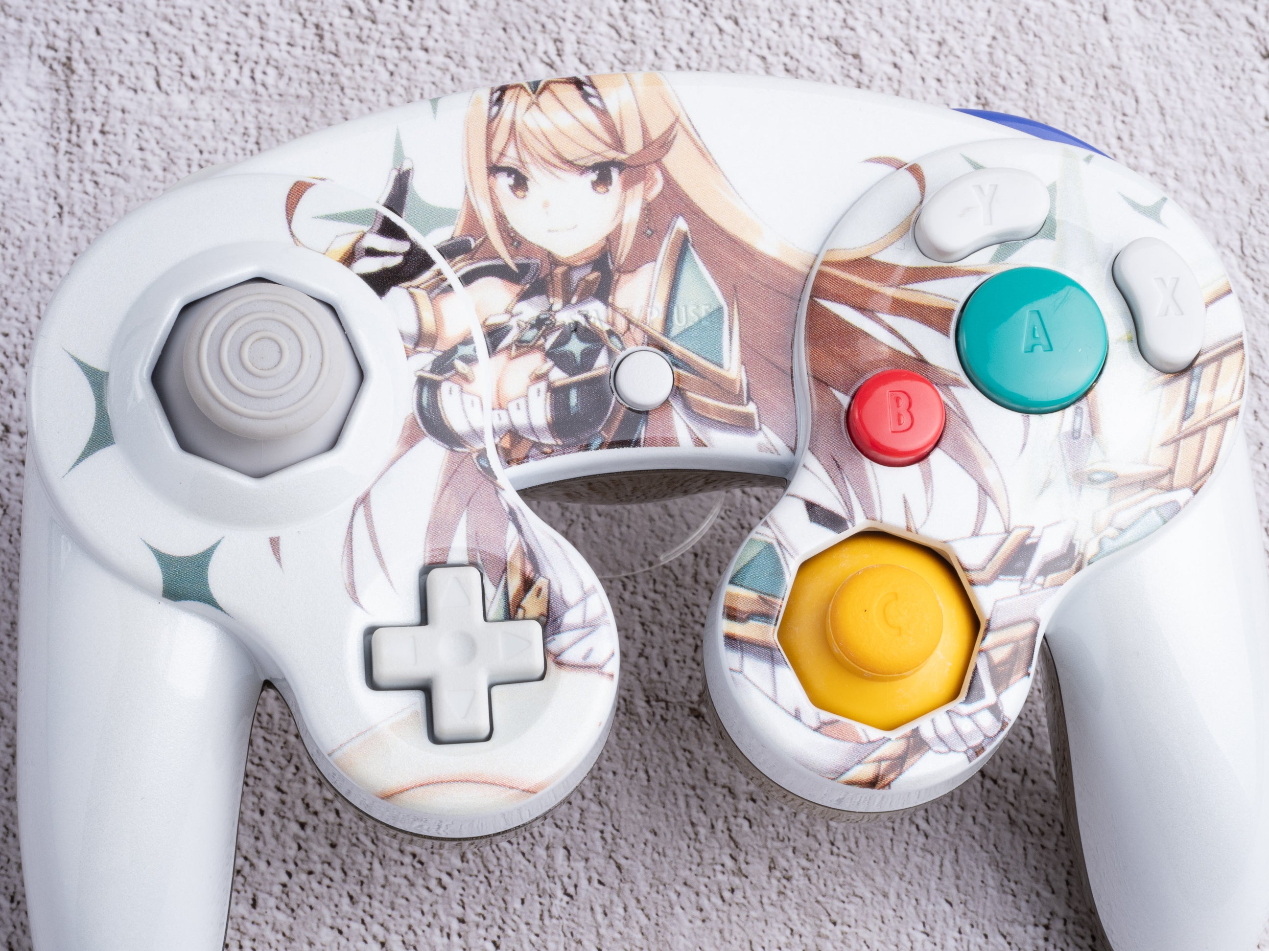 Mythra - Custom Painted GameCube Controller