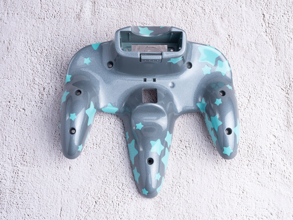 Starry Silver - Custom Painted Nintendo 64 Bottom Shell