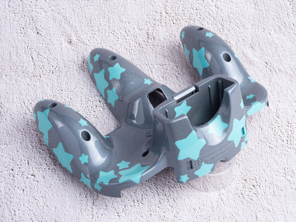 Starry Silver - Custom Painted Nintendo 64 Bottom Shell