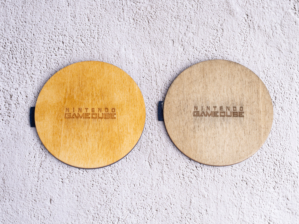 Wooden GameCube Replacement Jewel - GameCube Logo