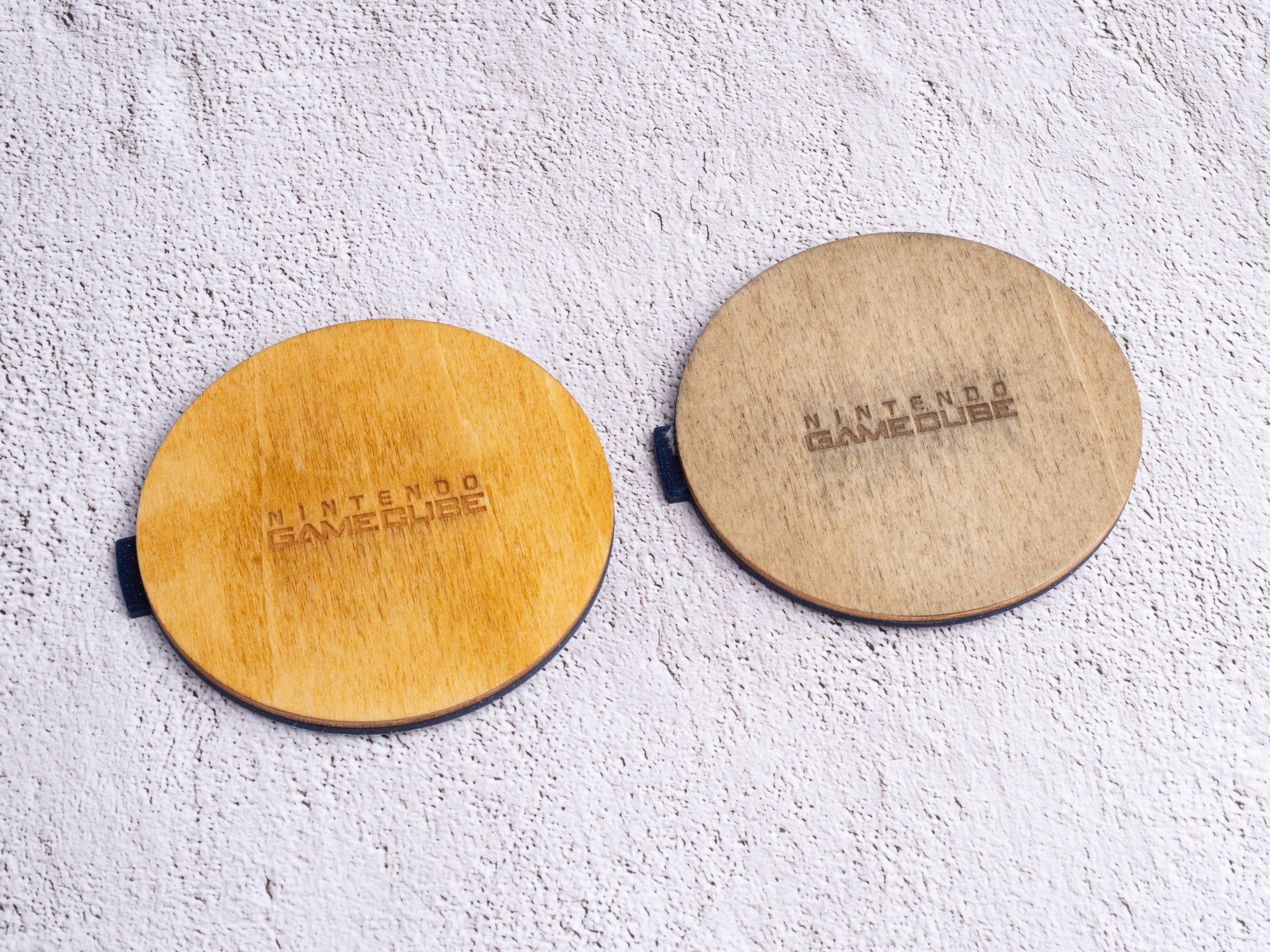 Wooden GameCube Replacement Jewel - GameCube Logo