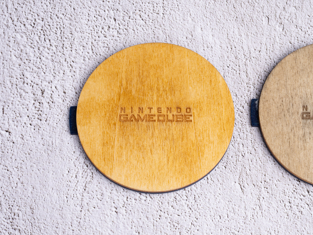 Wooden GameCube Replacement Jewel - GameCube Logo