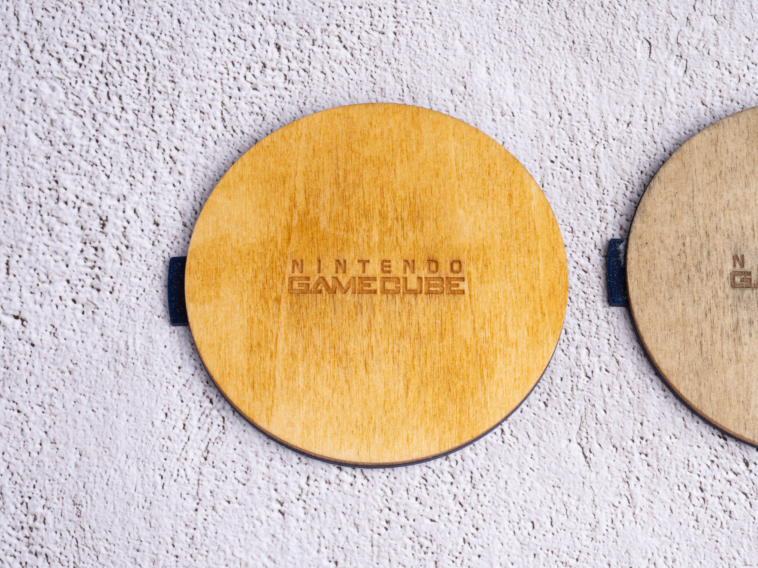 Wooden GameCube Replacement Jewel - GameCube Logo