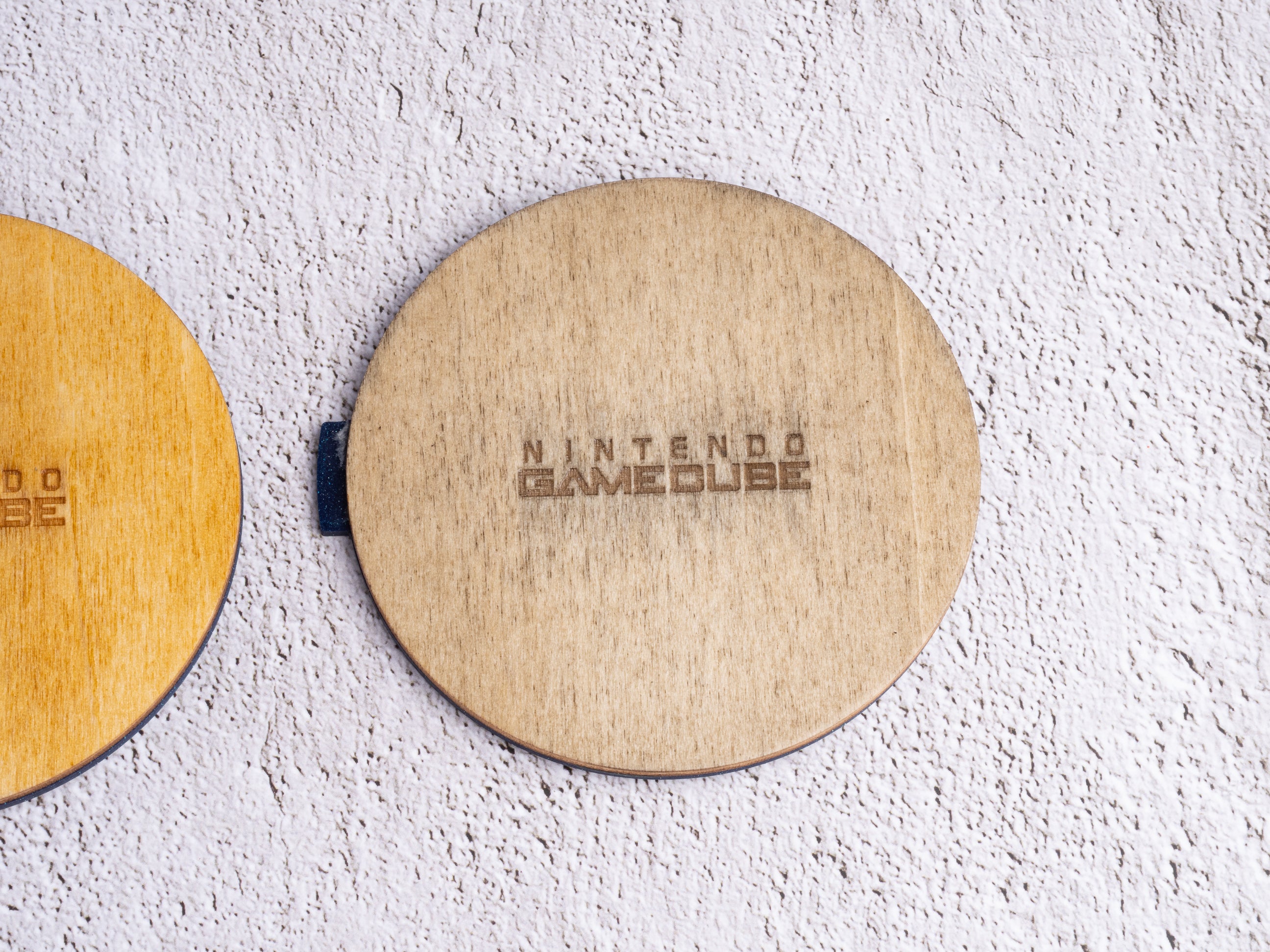 Wooden GameCube Replacement Jewel - GameCube Logo