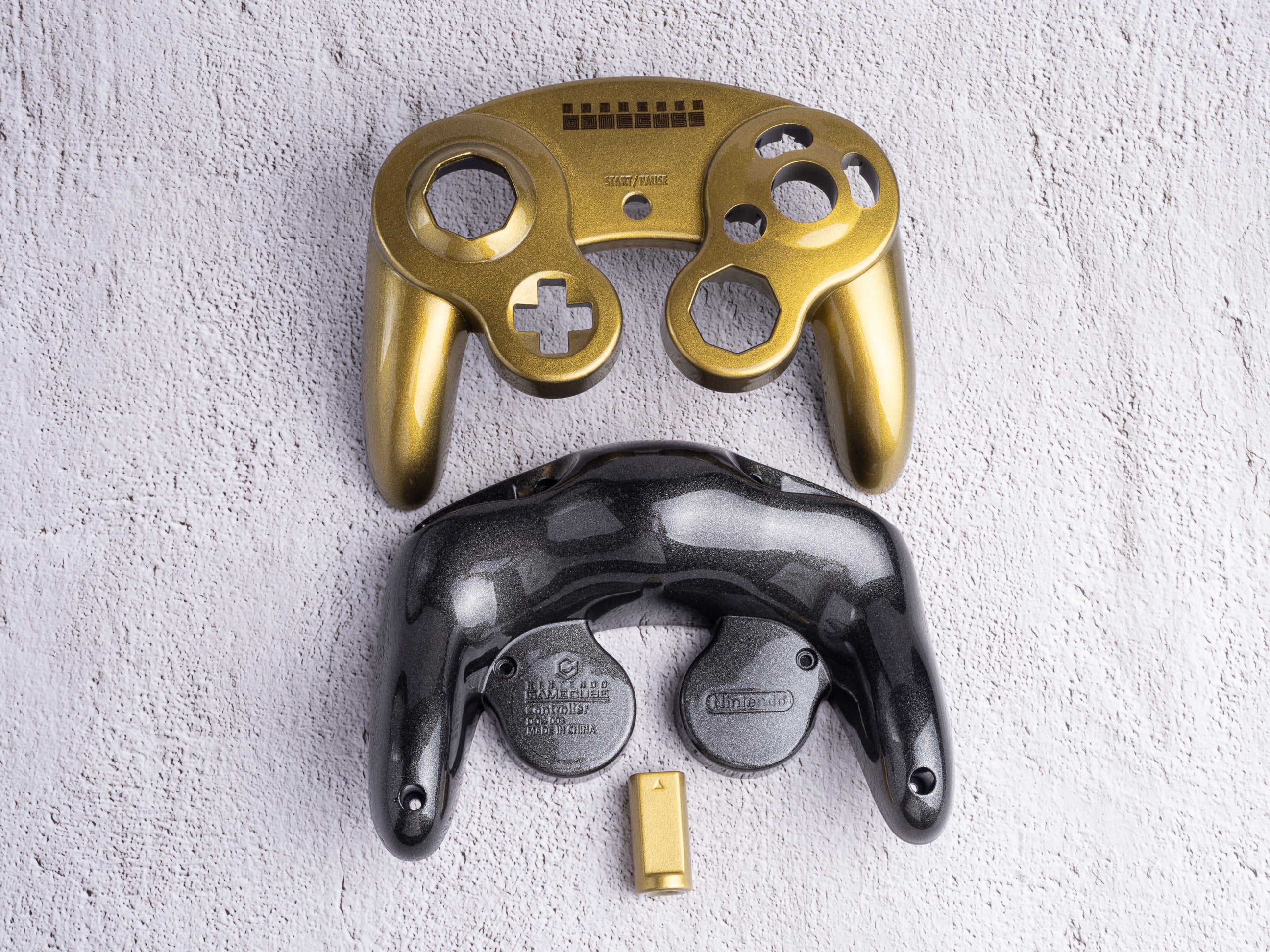 GoldCube - Custom Painted GameCube Controller Shells