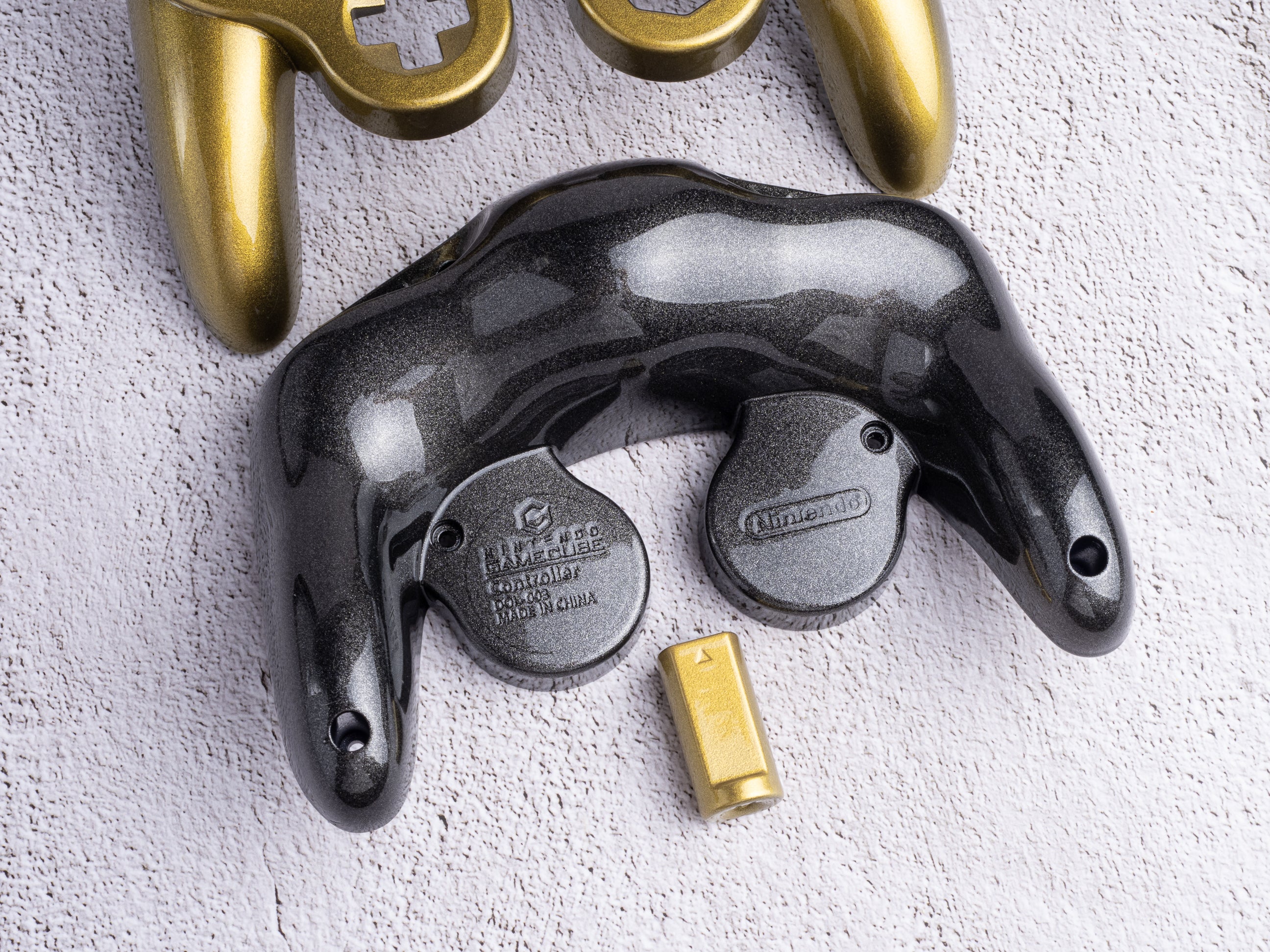 GoldCube - Custom Painted GameCube Controller Shells