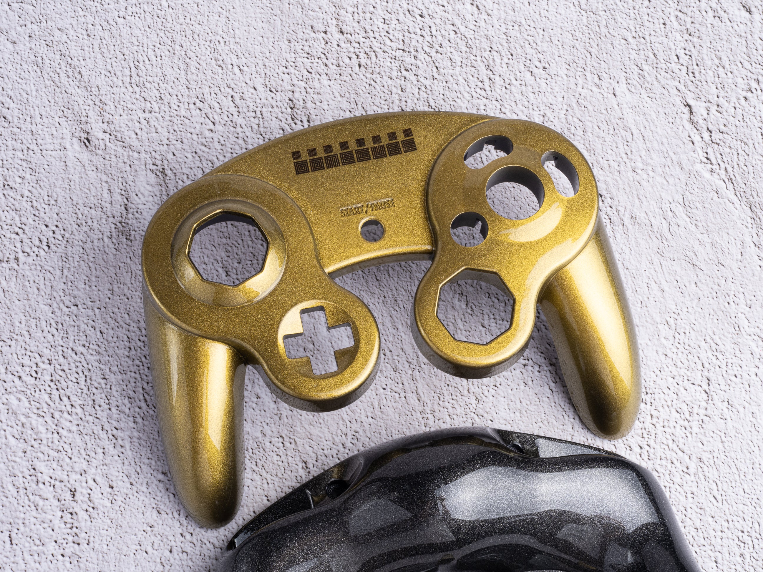 GoldCube - Custom Painted GameCube Controller Shells