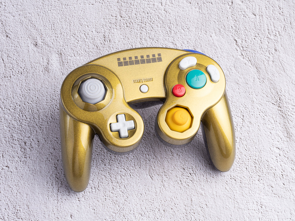 GoldCube - Custom Painted GameCube Controller Shells