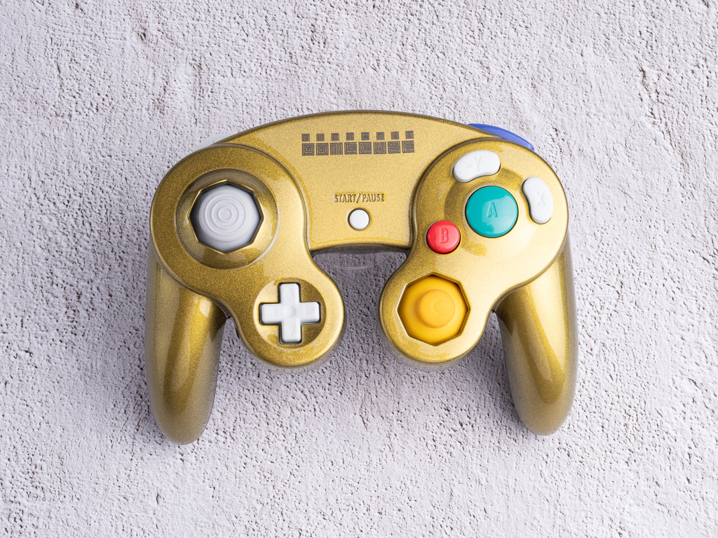 GoldCube - Custom Painted GameCube Controller Shells