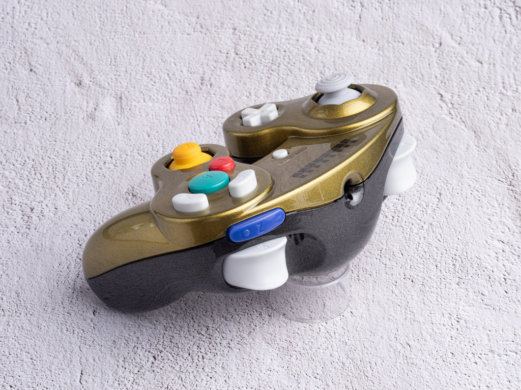 GoldCube - Custom Painted GameCube Controller Shells