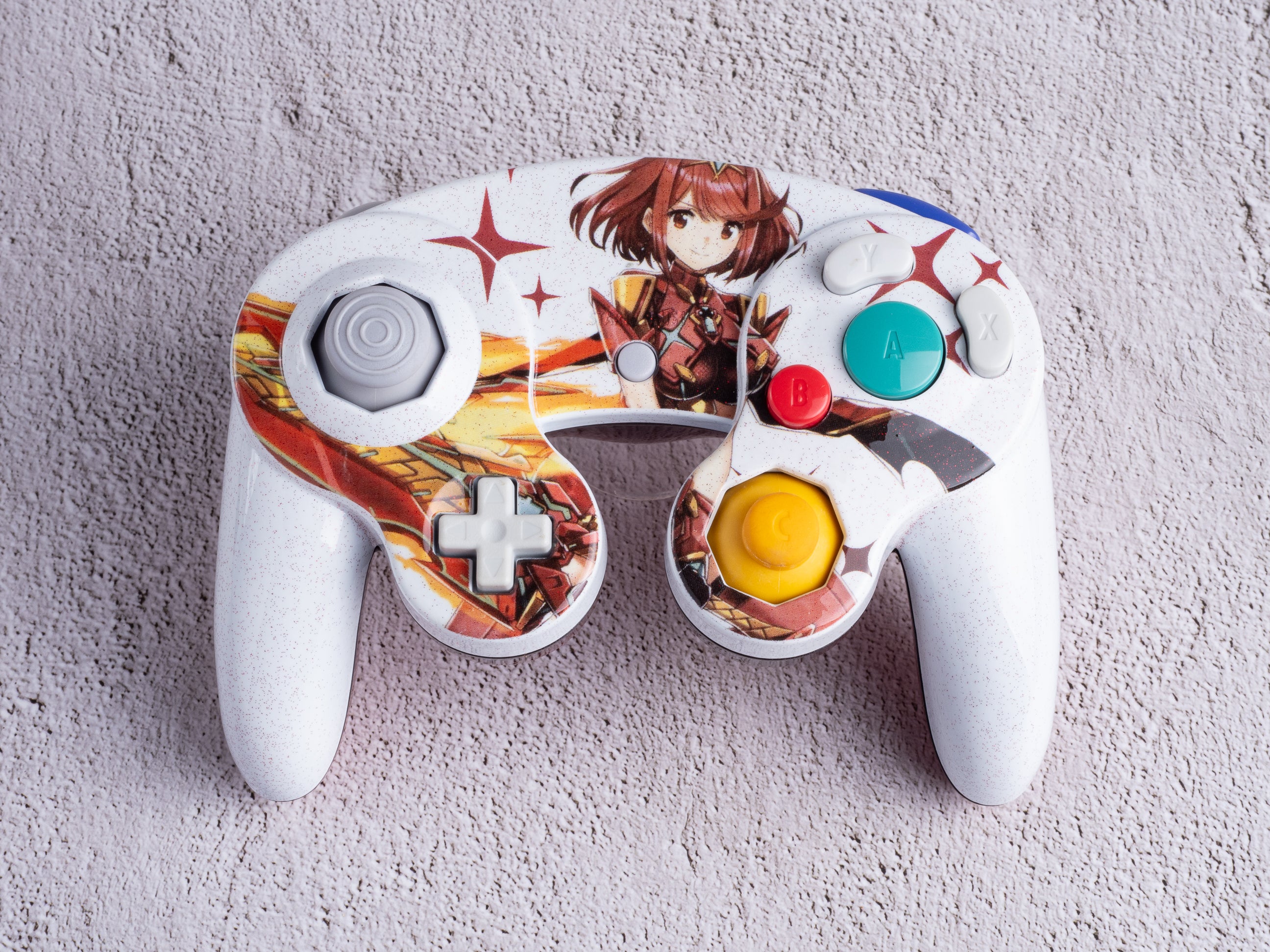 Pyra - Custom Painted GameCube Controller