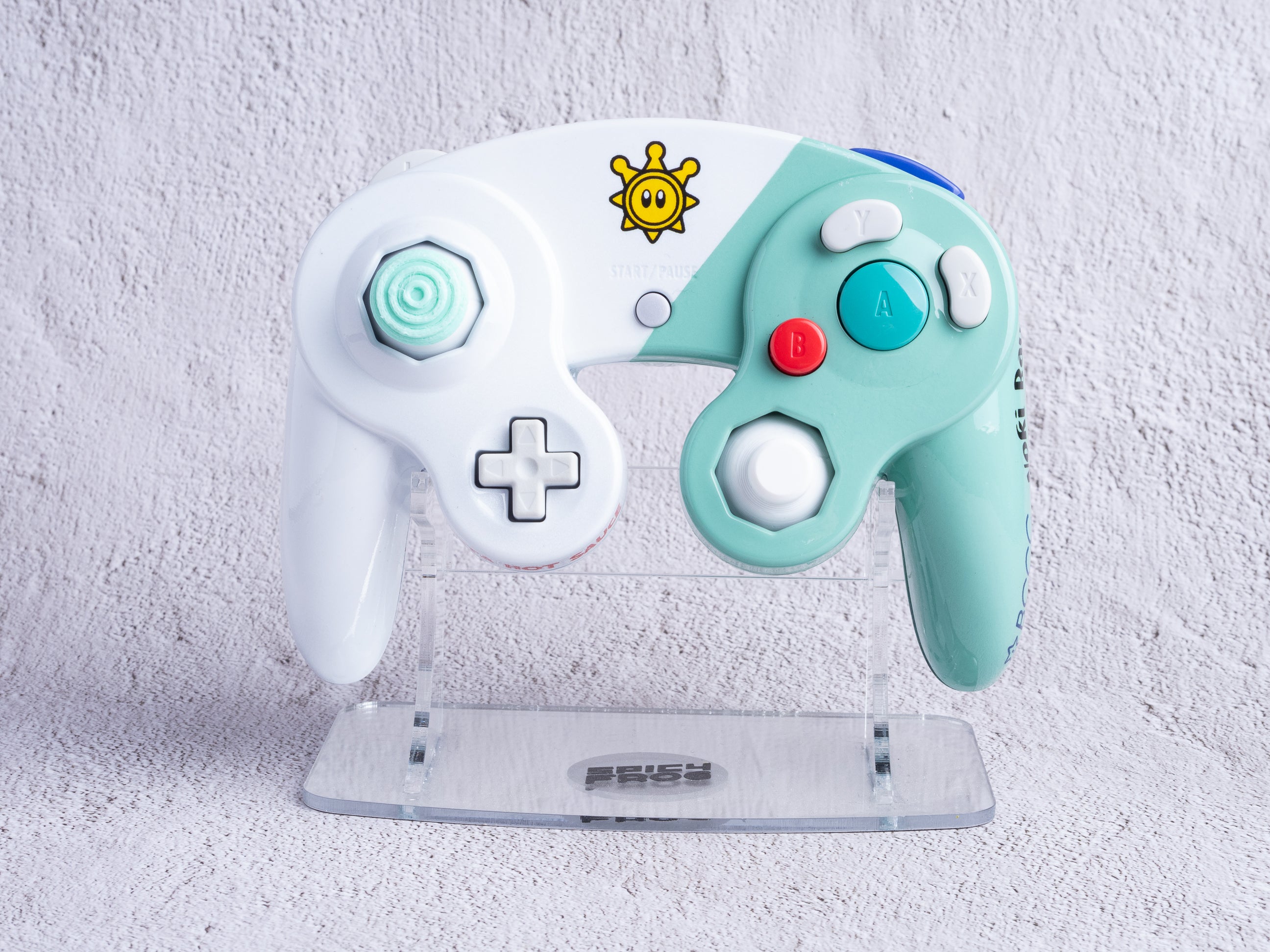 Super Mario Sunshine - Custom Painted GameCube Controller Shells