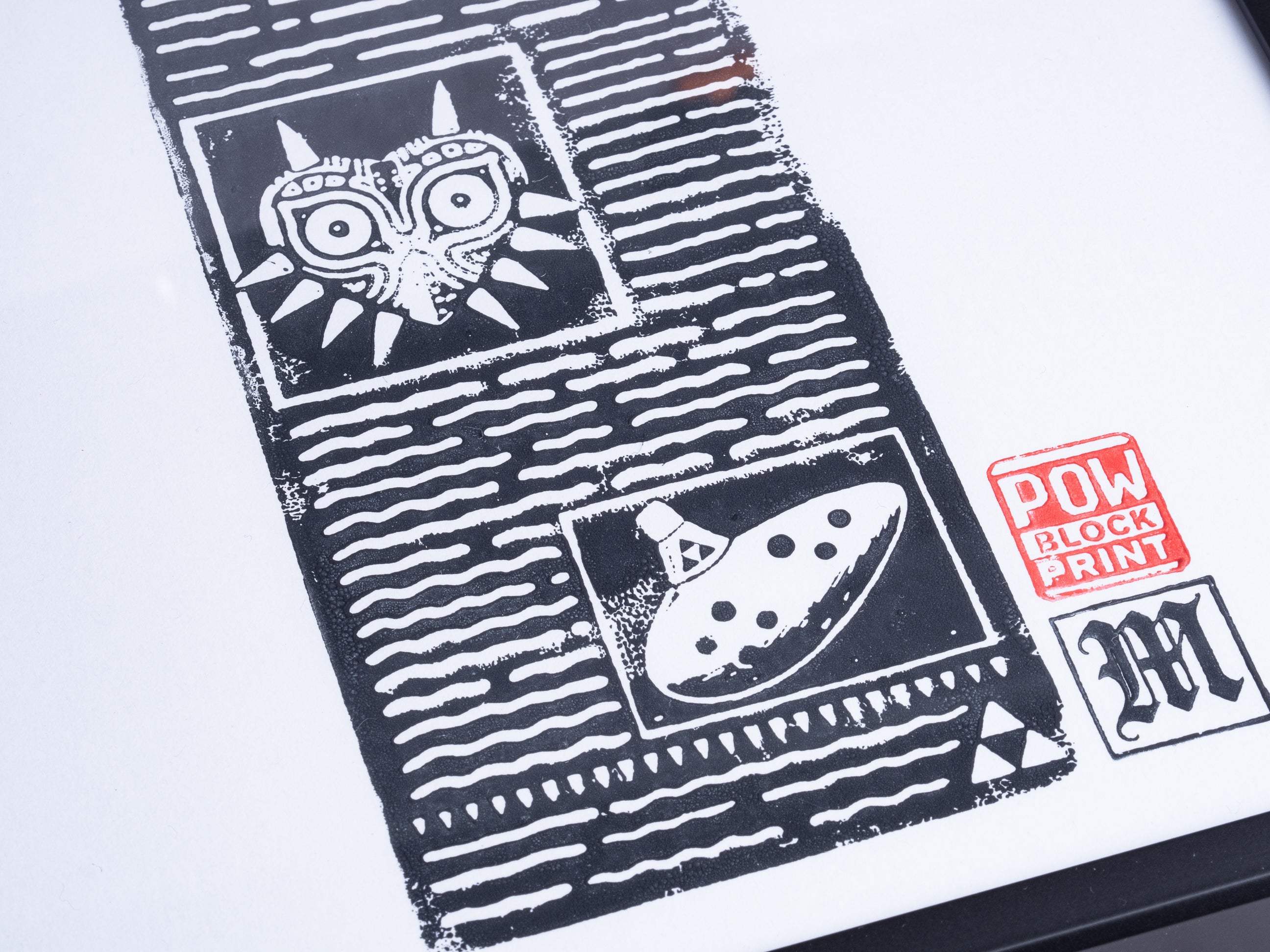 Termina Post / Zelda Majora's Mask - Handmade A4 Block Print - Open Edition