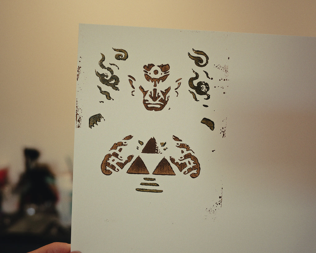 Ganondorf / The Legend of Zelda - Handmade Block Print, Multi-Color, Limited Edition of 20