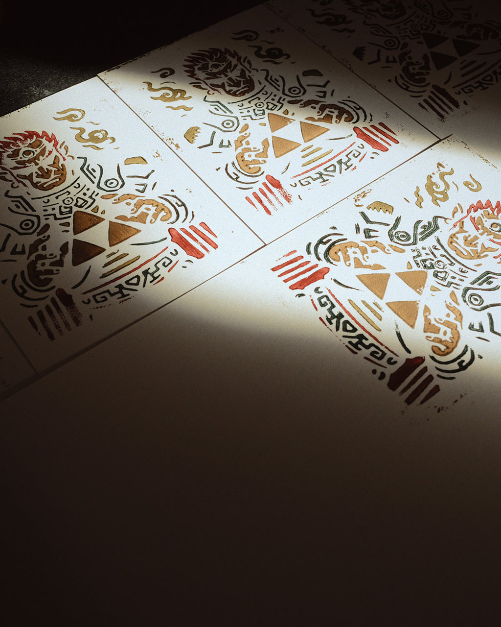 Ganondorf / The Legend of Zelda - Handmade Block Print, Multi-Color, Limited Edition of 20