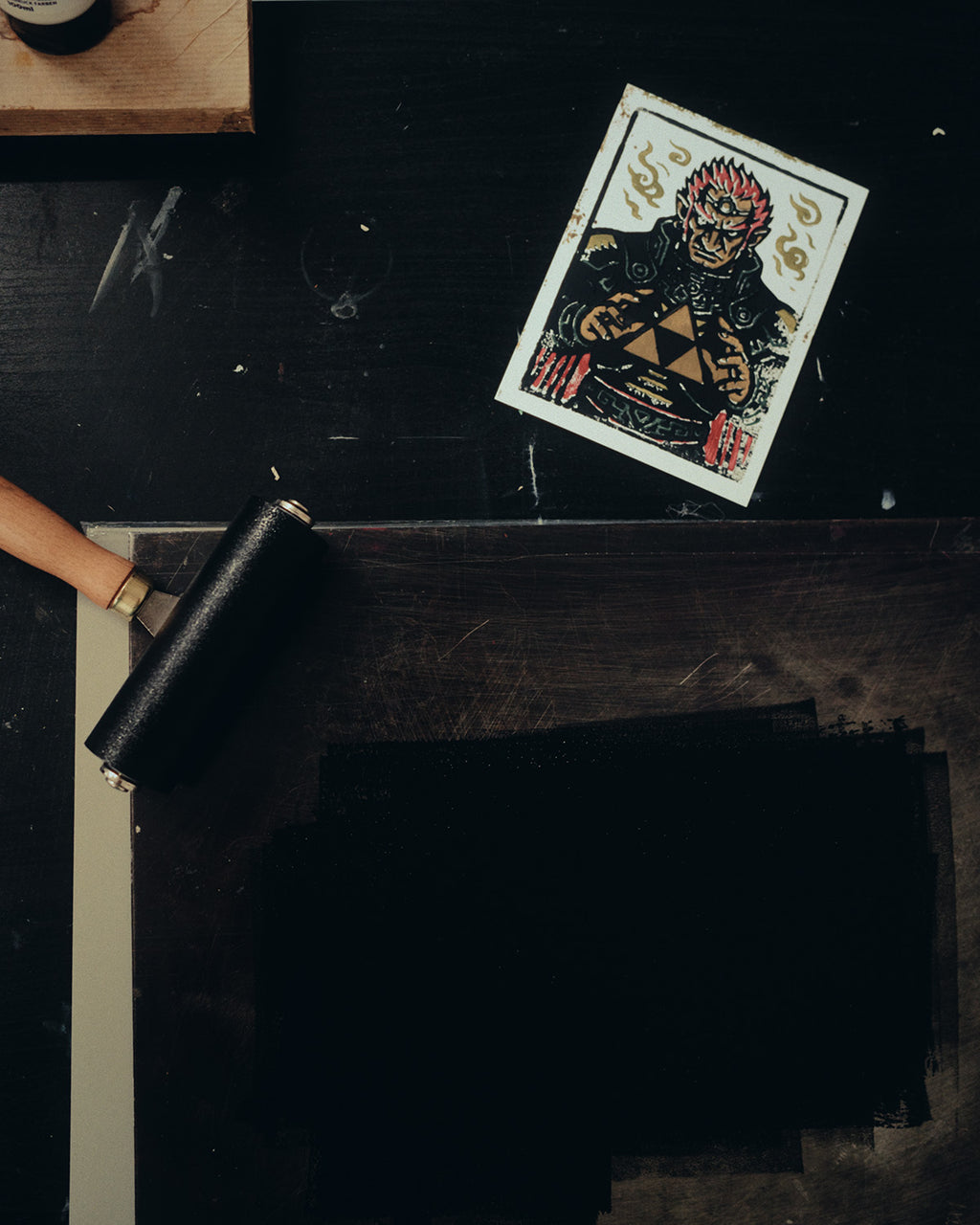Ganondorf / The Legend of Zelda - Handmade Block Print, Multi-Color, Limited Edition of 20