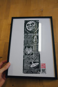 Termina Post / Zelda Majora's Mask - Handmade A4 Block Print - Open Edition