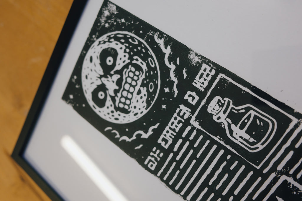Termina Post / Zelda Majora's Mask - Handmade A4 Block Print - Open Edition