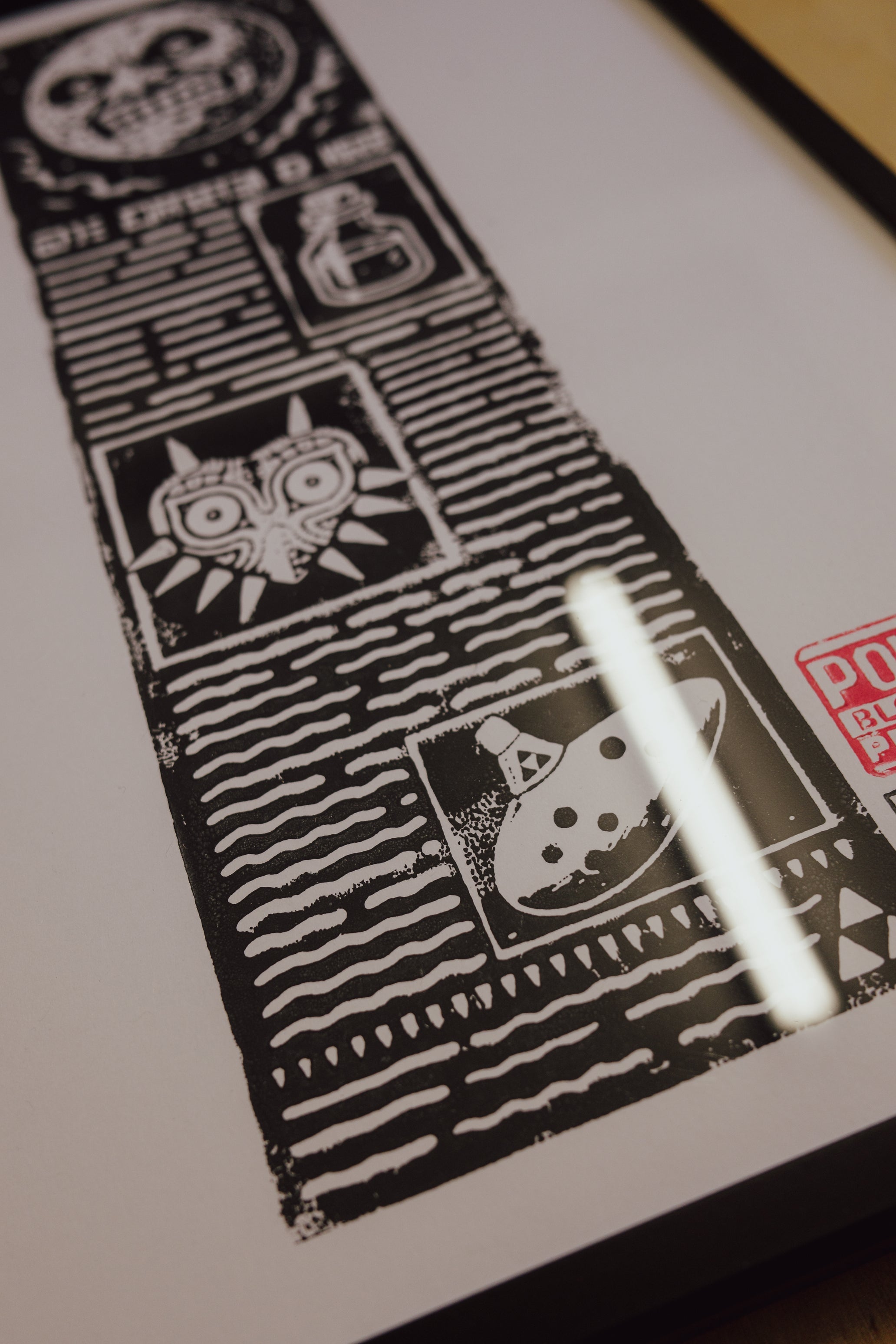 Termina Post / Zelda Majora's Mask - Handmade A4 Block Print - Open Edition