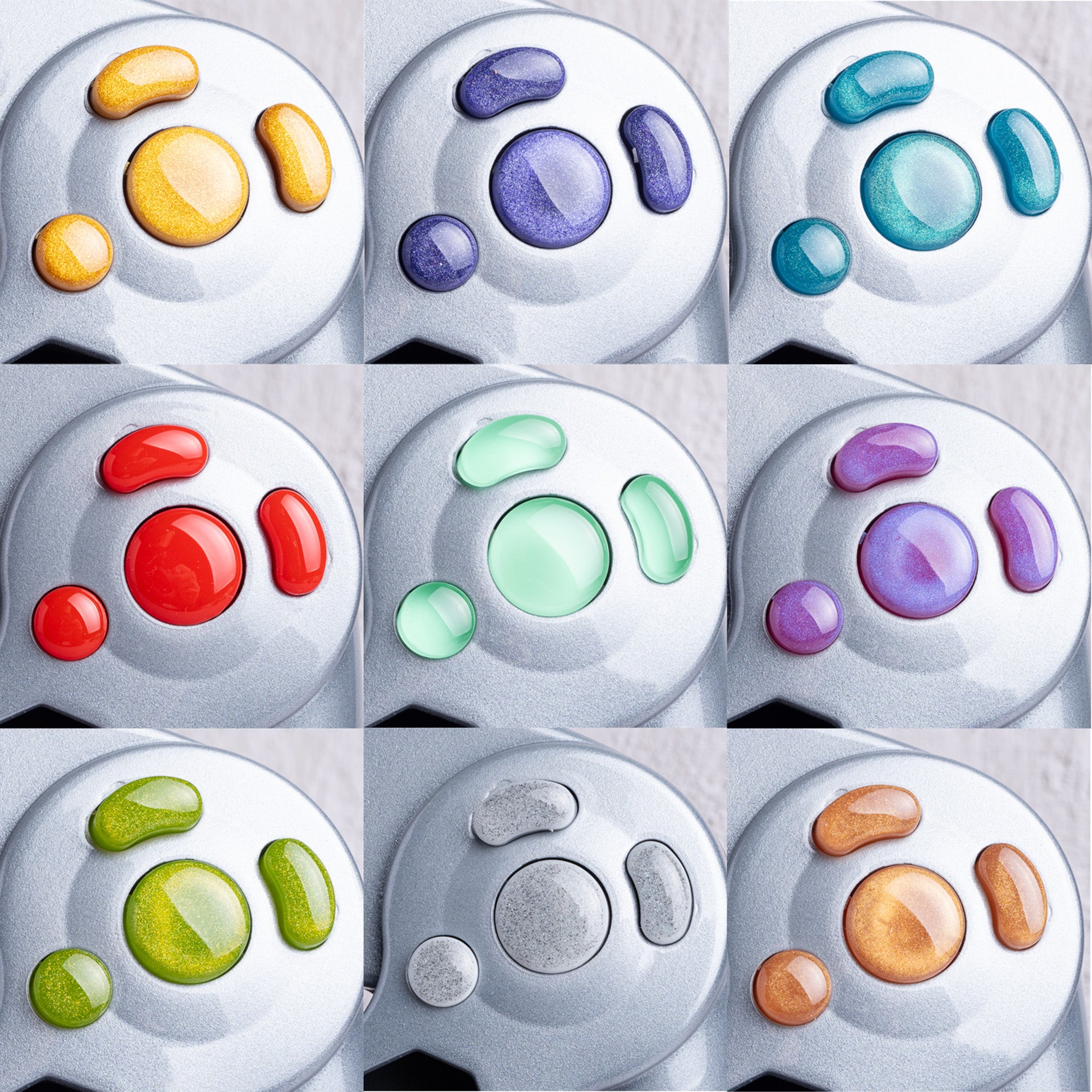 Handmade resin buttons for GameCube controllers (1-part)