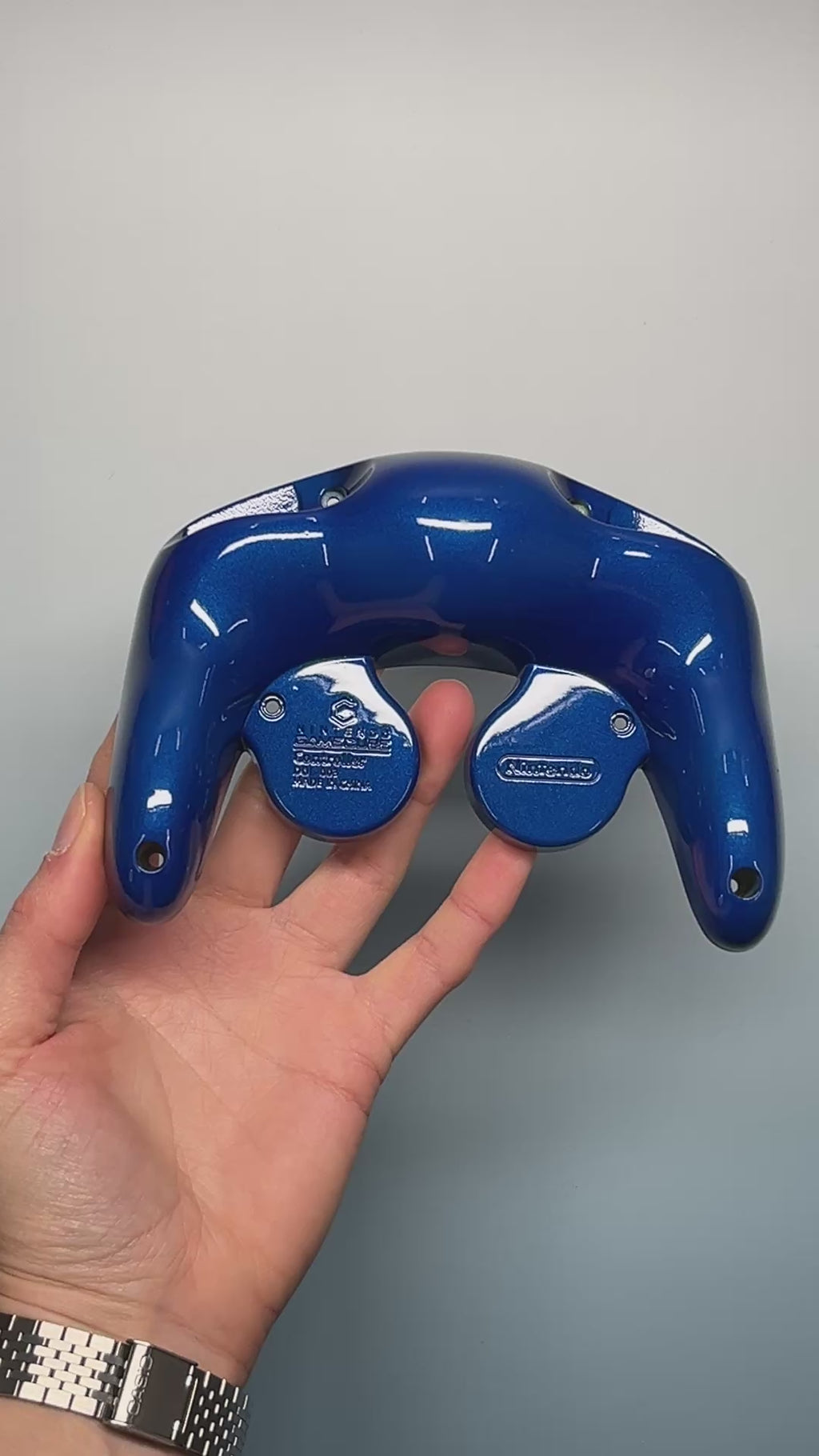 GameCube Bottom Shell - Blue Gradient (Glossy)